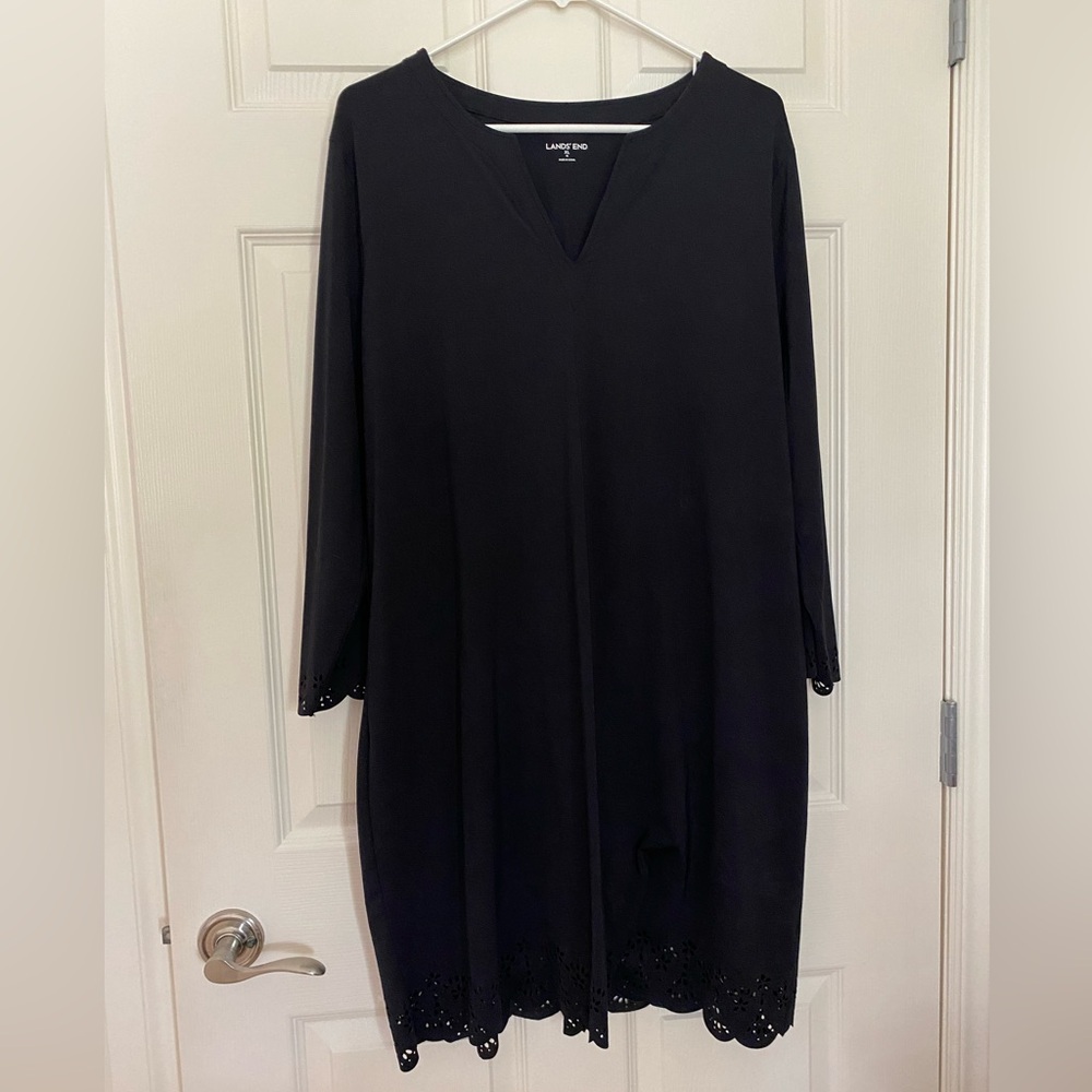Lands' End V-Neck 3/4 Sleeve Cover-up